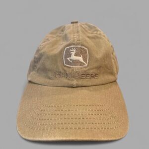 John Deere Khaki Logo Cap adjustable back